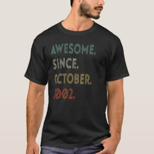 T-shirt Magnifique Depuis Octobre 2002 20 Ans 20e Naissanc