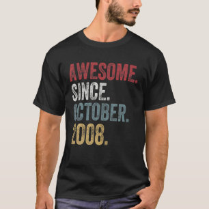 T-shirt Magnifique Depuis Octobre 2008 -12E Anniversaire 1