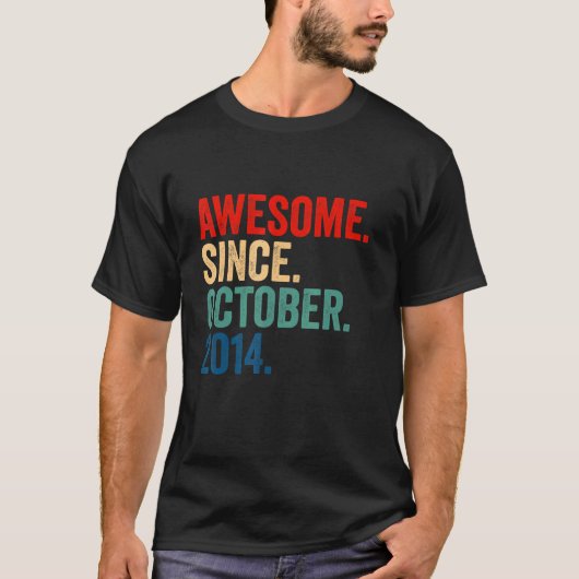 T-shirt Magnifique depuis octobre 2014 8e anniversaire 8 a (Devant)
