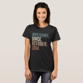 T-shirt Magnifique depuis octobre 2014 8e anniversaire 8 a (Devant entier)