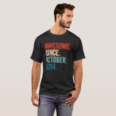 T-shirt Magnifique depuis octobre 2014 8e anniversaire 8 a (Devant entier)