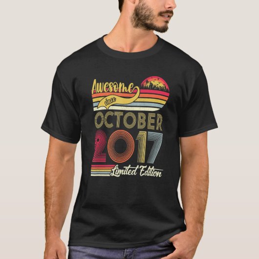 T-shirt Magnifique depuis octobre 2017 5e anniversaire 5 a (Devant)