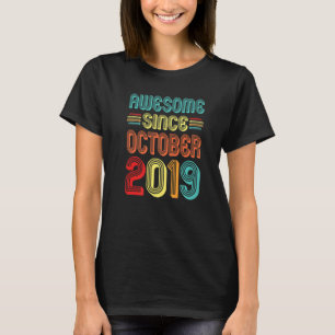 T-shirt Magnifique Depuis Octobre 2019 Retro 3 Ans 3ème B