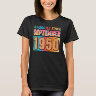 T-shirt Magnifique Depuis Septembre 1950 72 Ans 72e Bir