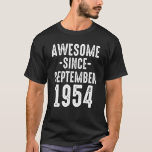 T-shirt Magnifique depuis septembre 1954 Papa Maman 68e an