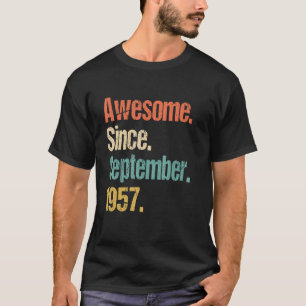 T-shirt Magnifique depuis septembre 1957 65e anniversaire