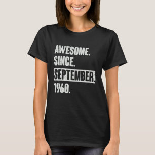 T-shirt Magnifique Depuis Septembre 1960 62 Ans 62e Bir