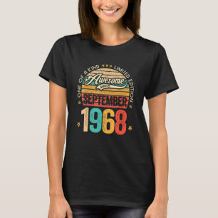 T-shirt Magnifique Depuis Septembre 1968 54 Ans 54th Bir