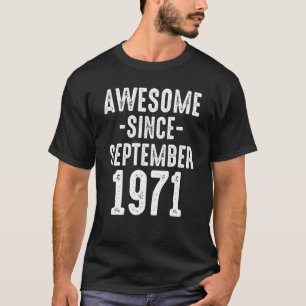 T-shirt Magnifique depuis septembre 1971 Papa Maman 51e an