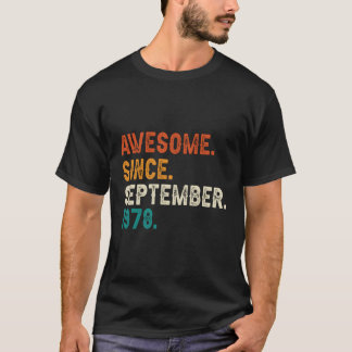 T-shirt Magnifique Depuis Septembre 1978 45E 45 Ans