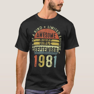 T-shirt Magnifique Depuis Septembre 1981 41 Ans 41ème Bir