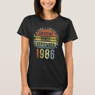 T-shirt Magnifique Depuis Septembre 1986 36 Ans 36ème Bir