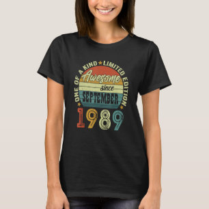 T-shirt Magnifique Depuis Septembre 1989 33 Ans 33ème Bir