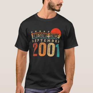 T-shirt Magnifique depuis septembre 2001 21e anniversaire 