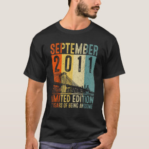 T-shirt Magnifique depuis septembre 2011 11e anniversaire