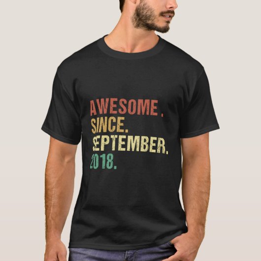 T-shirt Magnifique Depuis Septembre 2018 5Th 5 (Devant)