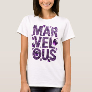 T-shirt Magnifique dessin audacieux violet CRISP