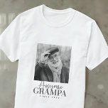T-shirt Magnifique Grampa depuis 20XX Simple Photo Élégant<br><div class="desc">Ce design simple et moderne est composé d'une typographie serif et cursive et d'ajouter une photo personnalisée</div>