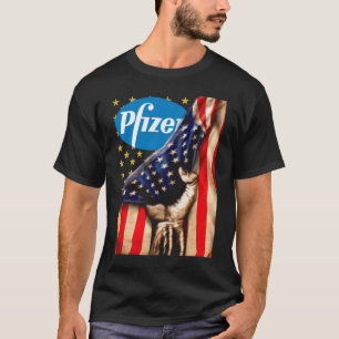 T-shirt Magnifique logo Pfizer et l'America Flag