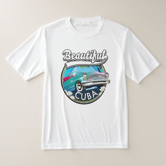 T-shirt Magnifique logo rétro Cuba. (Poser)