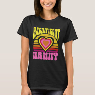 T-shirt Magnifique Nanny Cute Sunset Hearts Fête des Mères