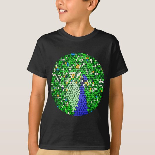 T-shirt Magnifique Peacock mosaïque cadeaux d'art customis (Devant)
