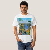 T-shirt Magnifique peinture cycliste (Devant entier)