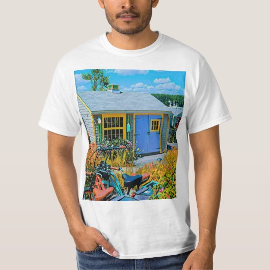 T-shirt Magnifique peinture cycliste (Devant)