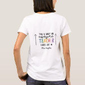 T-shirt Magnifique professeur de typographie moderne (Dos)