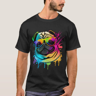 T-shirt Magnifique Pug Gangsta Kawaii