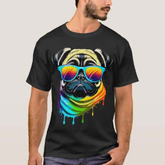 T-shirt Magnifique Pug Gangsta Kawaii