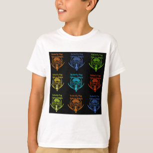 T-shirt Magnifique typographie du drapeau papillon kenyan