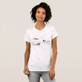 T-shirt Magpie Bird, Nature, Faune, Femme T Chemise (Devant entier)