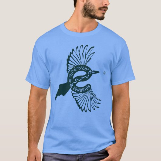 T-shirt Magpie Edmonton City Bird (Devant)