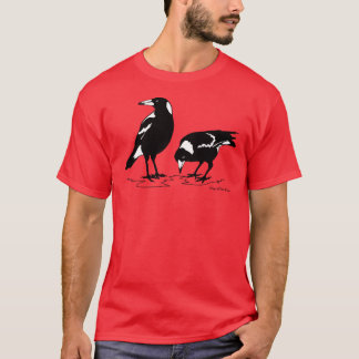 T-shirt MAGPIES art graphique magpie australienne