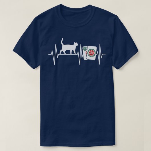 T-shirt Mahjong Amoureux des chats Drôle jeu chinois pour  (Design devant)