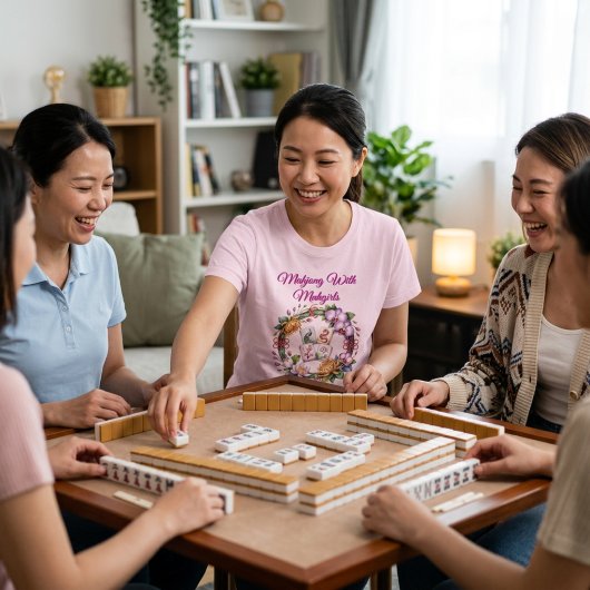 T-shirt Mahjong avec les filles