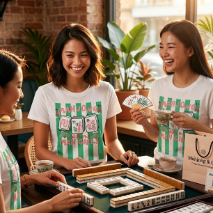 T-shirt Mahjong avec mes filles Mah , Mahjong mignon