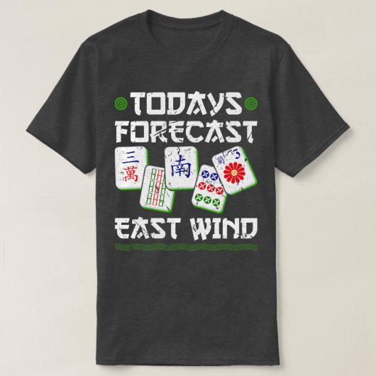 T-shirt Mahjong East Wind Mah Jongg (Design devant)