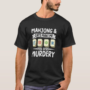T-shirt Mahjong et chats Joueur de mahjong drôle Amour mah