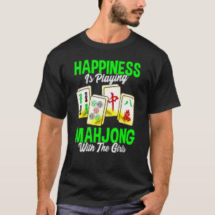 T-shirt Mahjong Happiness Joue Mahjong Avec La Fille
