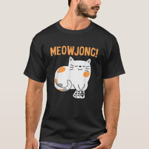 T-shirt Mahjong Jeu du joueur de chat Mah Jongg Chine Soli