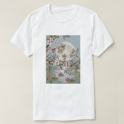 T-shirt Mahjong Lever de lune (Design devant)