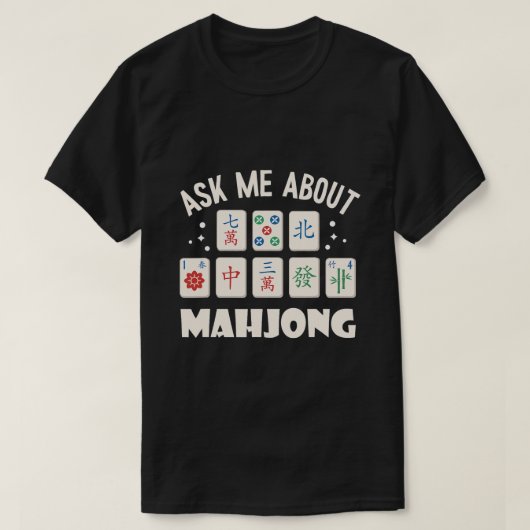 T-shirt Mahjong Party Me questionnez sur Mahjong Mahjong G (Design devant)