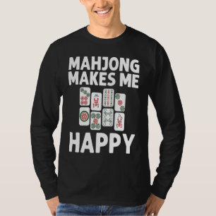 T-shirt Mahjong pour hommes femmes jeu de tuiles joueurs