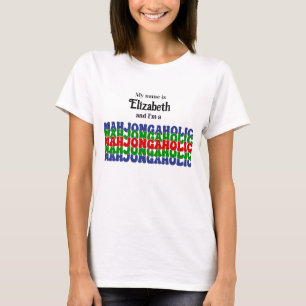 T-shirt Mahjongaholic Texte Empilé 3 Couleurs, « Je m'appe