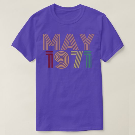 T-shirt Mai 1971 Conception Vintage (Design devant)