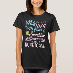 T-shirt Mai 1974 Anniversaire 48 Ans D'Être Sunshine Mixte