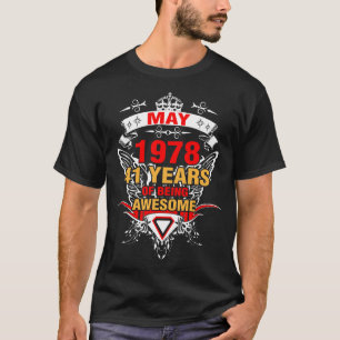 T-shirt Mai 1978 41 ans d'être impressionnant