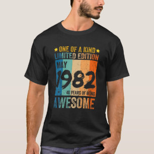 T-shirt Mai 1982 40E Anniversaire 40 Ans D'Être Étonnant G
